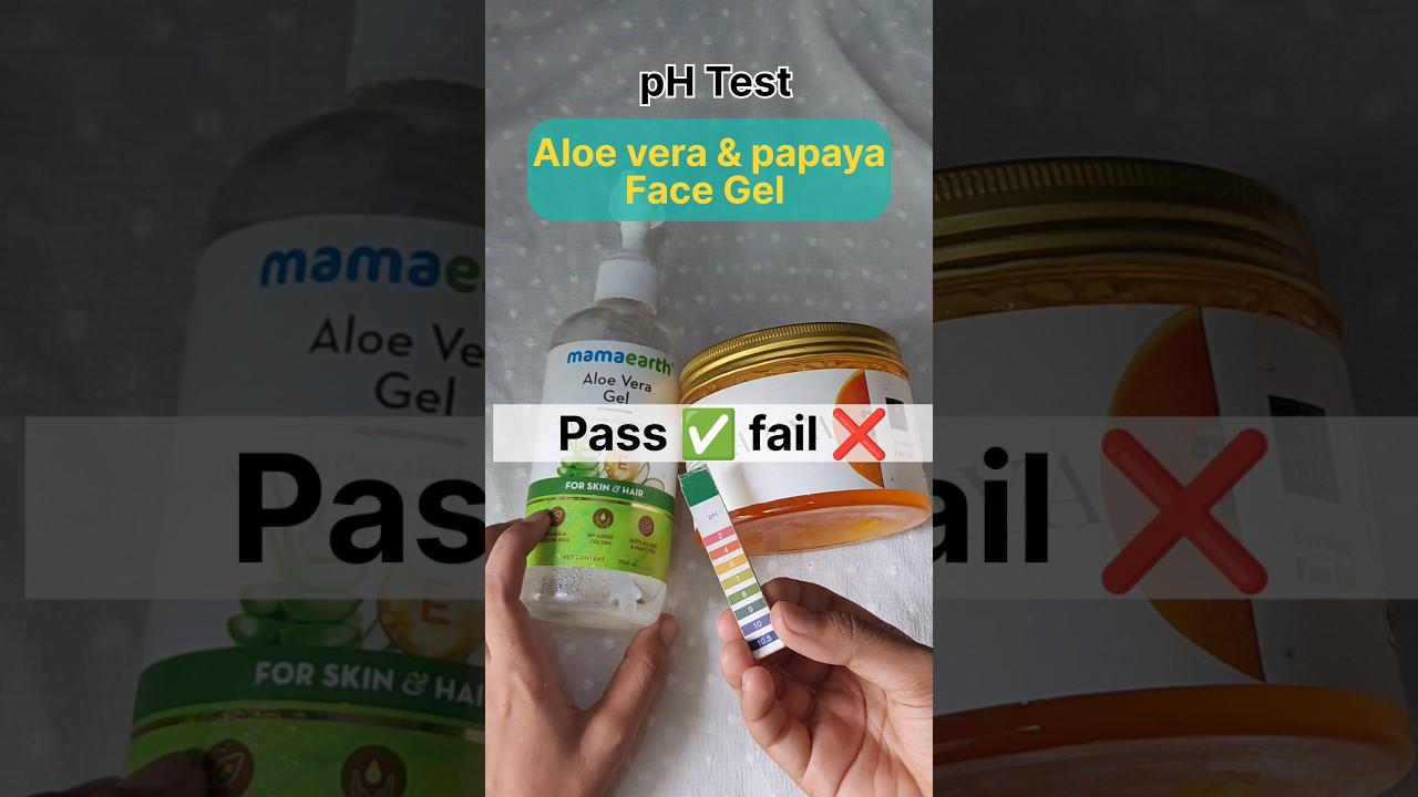 ph Test of mamaearth aloe vera & Good vibes papaya face Gel | Let's Check Pass✅ ?? or fail❌??
