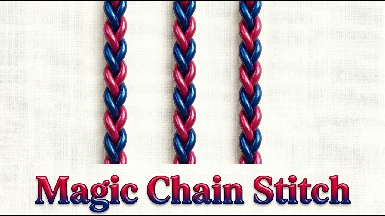 Magic Chain Stitch Hand Embroidery Design
