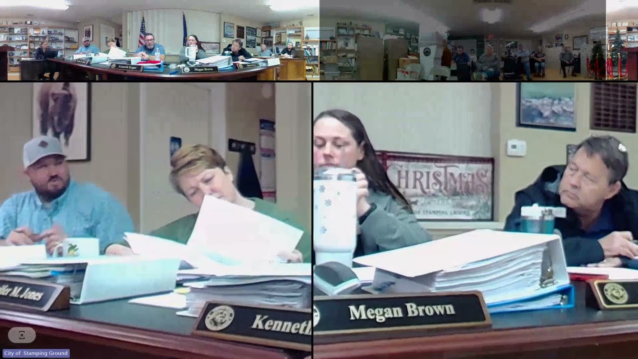 12.23.2025 stamping Ground City Commission meeting 