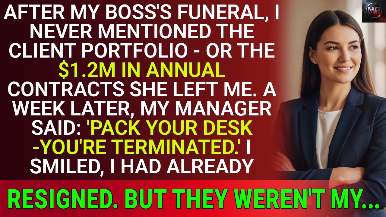 After My Boss's Funeral, I Didn't Tell HR About the $1.2M Client Portfolio She Left Me...