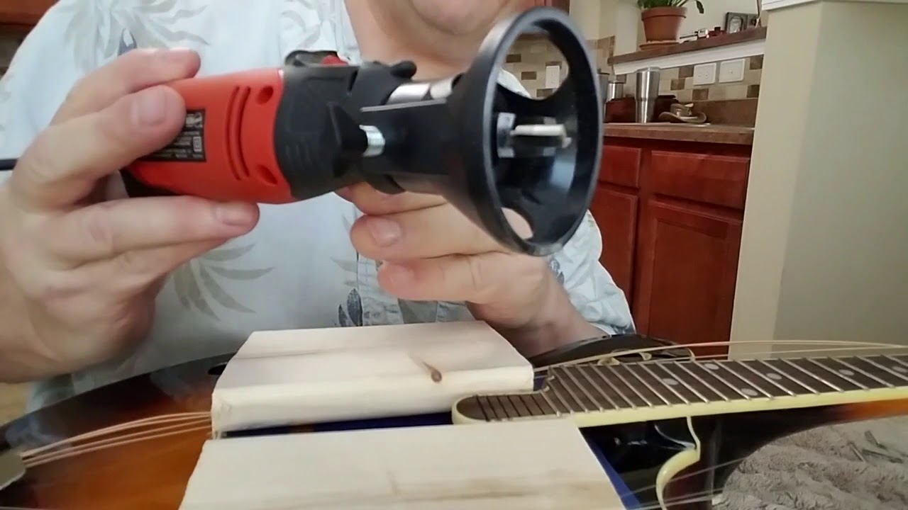 Scooping a Mandolin Fretboard