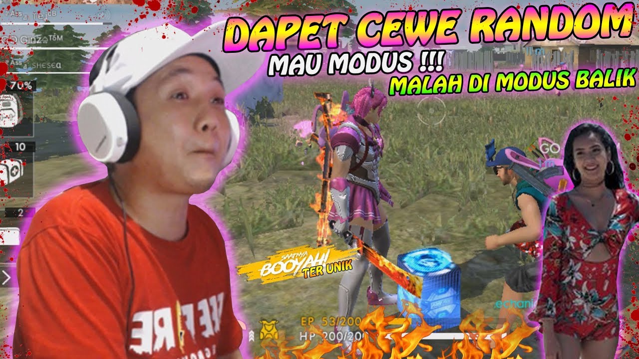 KETEMU SQUAD CEWE DI RANDOM RANKED DI GOMBAL BALIK NGAKAK,LAWAN AUTO BOOYAH UNIQ - GARENA FREE FIRE