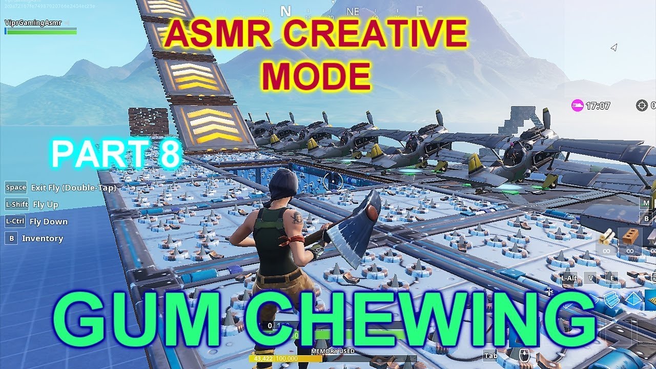 ASMR FORTNITE CREATIVE MODE ( PART 8 ) GUM CHEWING | MOUTH SOUNDS | WHISPERING