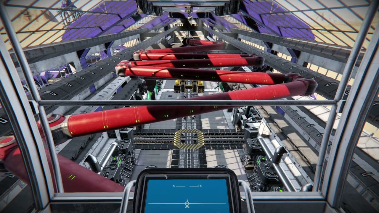 Space Engineers Crane on a Rail with flex conveyor connection