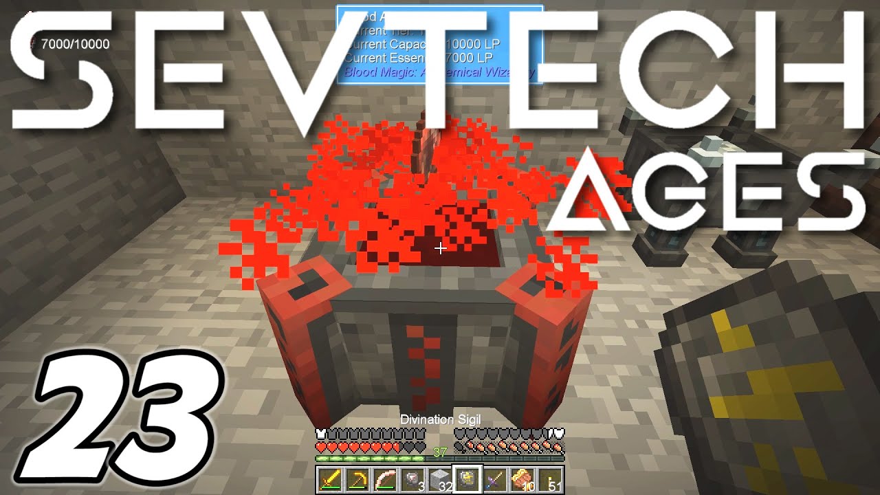 Minecraft Sevtech: Ages - Blood Magic, Hellfire Forge and Beneath Teleporter! - Ep. 23