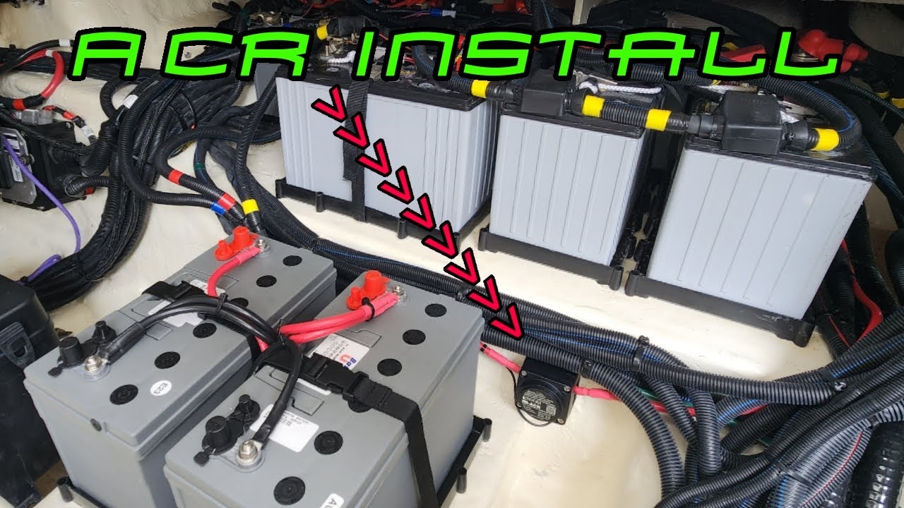 Blue Sea Automatic Charging Relay Install. #BlueSea #SeaRay #MarineMax #Episode215