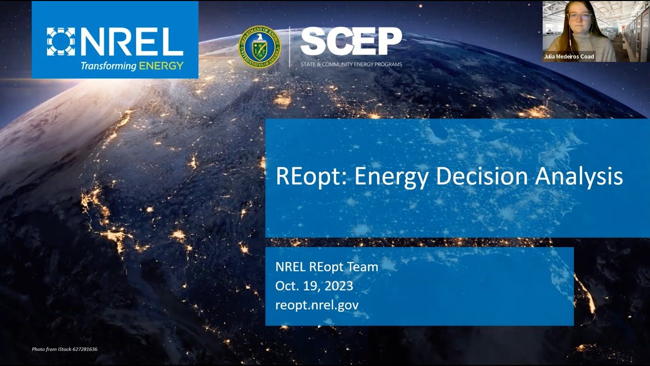 EECBG Energy Planning Webinar Series: REopt Web Tool Training
