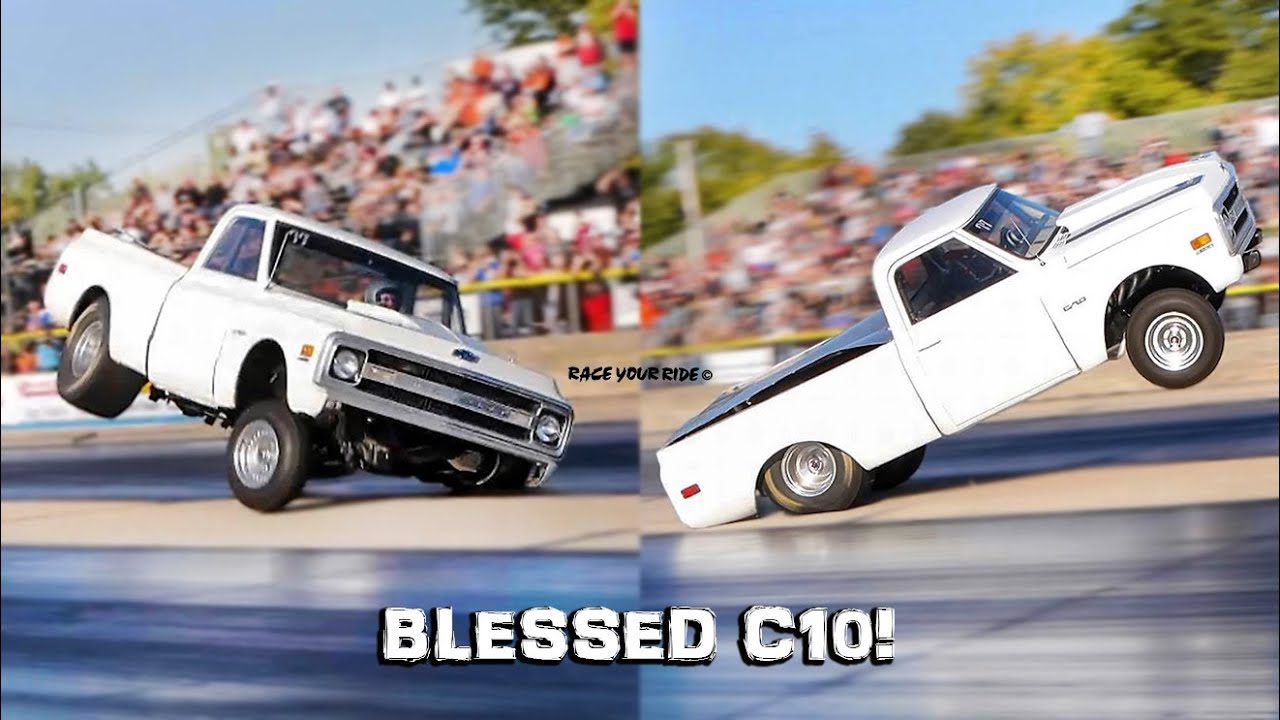 БЛАГОСЛОВЕННЫЙ ПИКАП CHEVY C10 '69! 565 BBC! САМЫЙ ЖЕСТОКИЙ ВИЛЛИ! BYRON DRAGWAY 2022 WHEELSTAND!