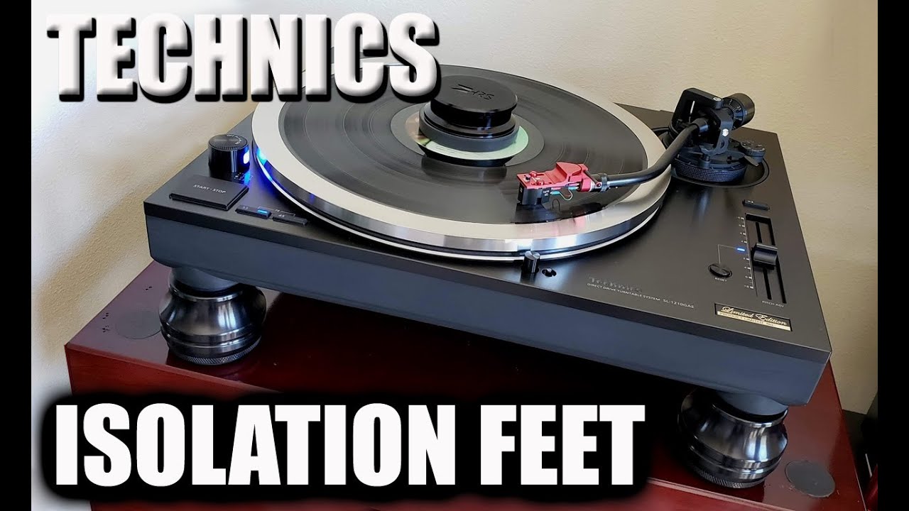 TECHNICS SL-1200G, 1210G, GAE, GR  TURNTABLE HEIGHT ADJUSTABLE SORBOTHANE AUDIOPHILE ISOLATION FEET