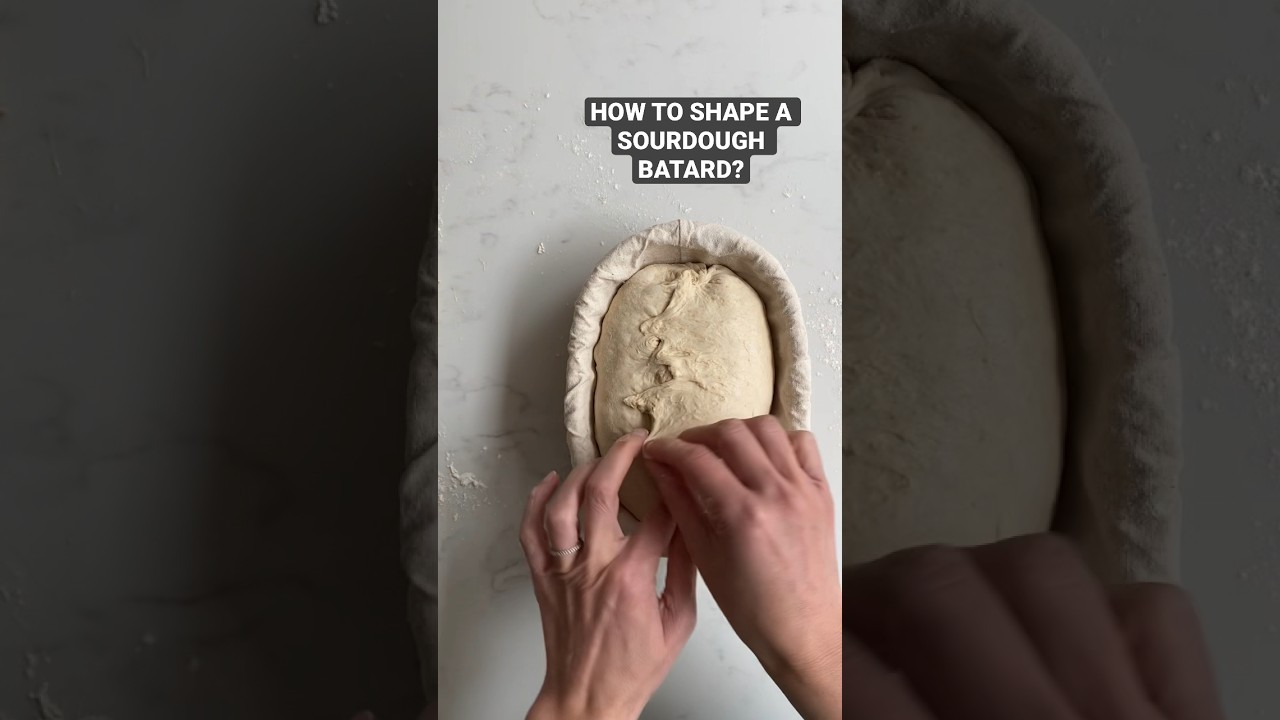How to shape a sourdough batard (aka oval loaf)? #sourdoughbread #sourdough