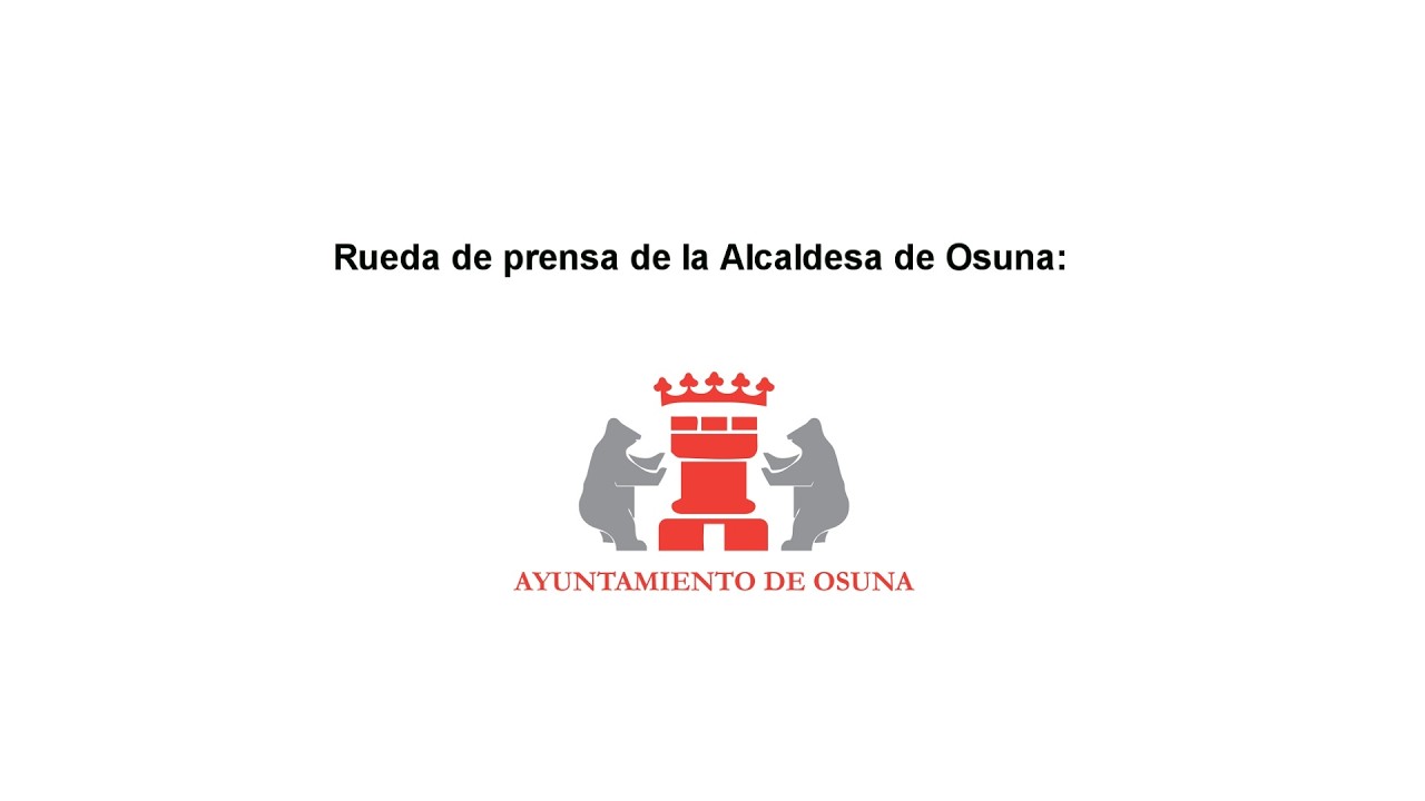Rueda de prensa de la alcaldesa de Osuna