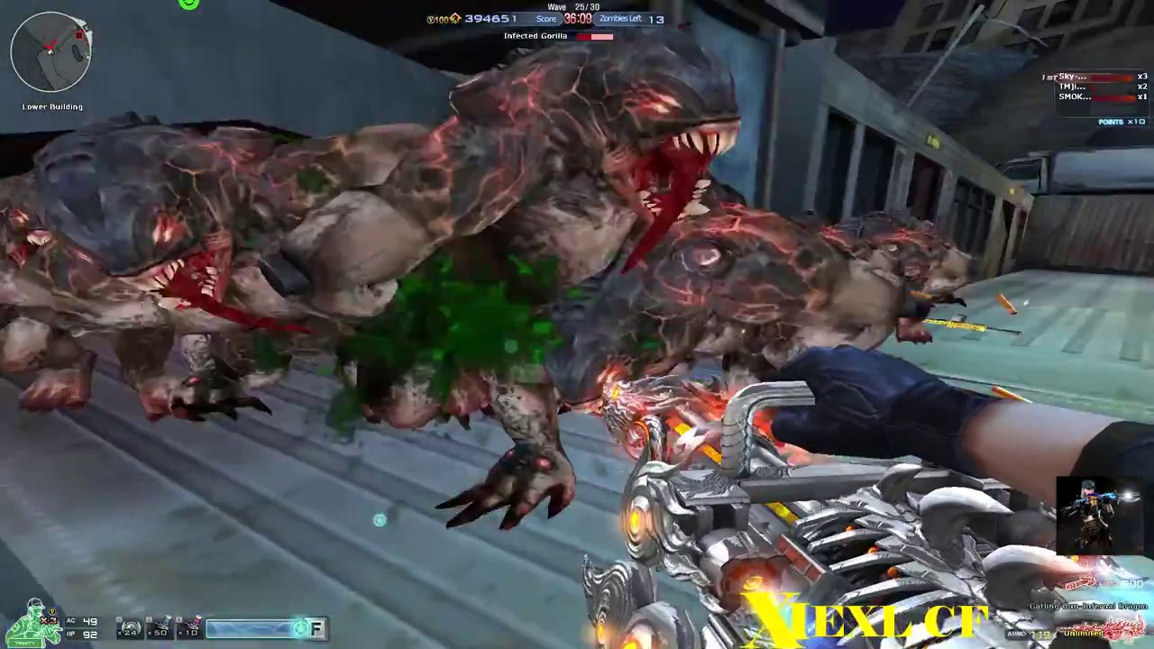 CF XIEXL: Gatling Gun-Infernal Dragon ZM Crater GamePlay-So OverPowered