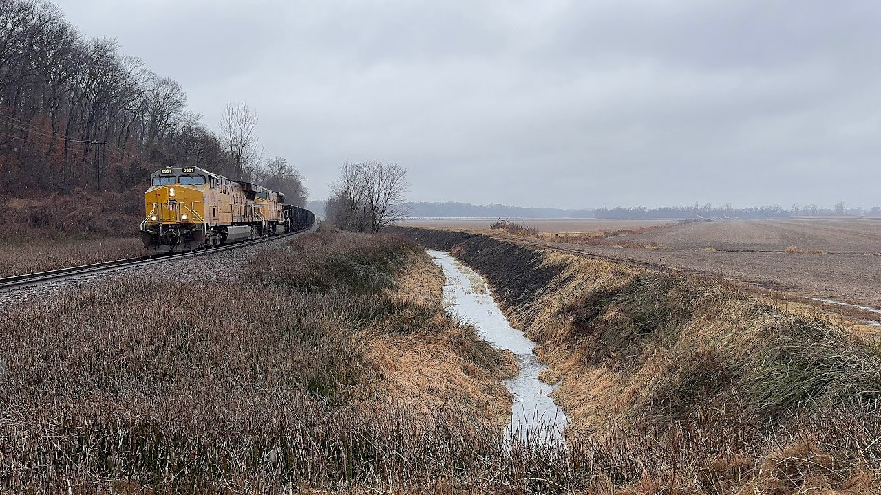 Union Pacific manifest on the UP River Subdivision in Wellington, Missouri