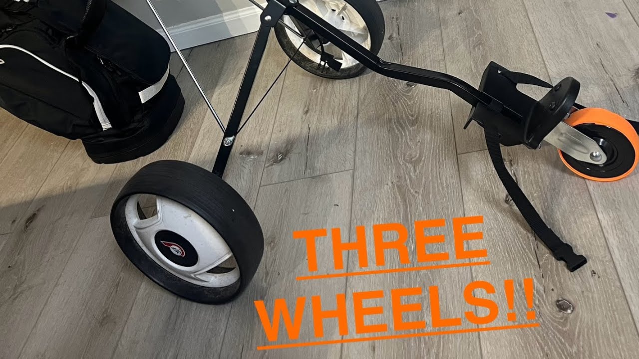 DIY Adding a wheel to my two-wheel golf push cart