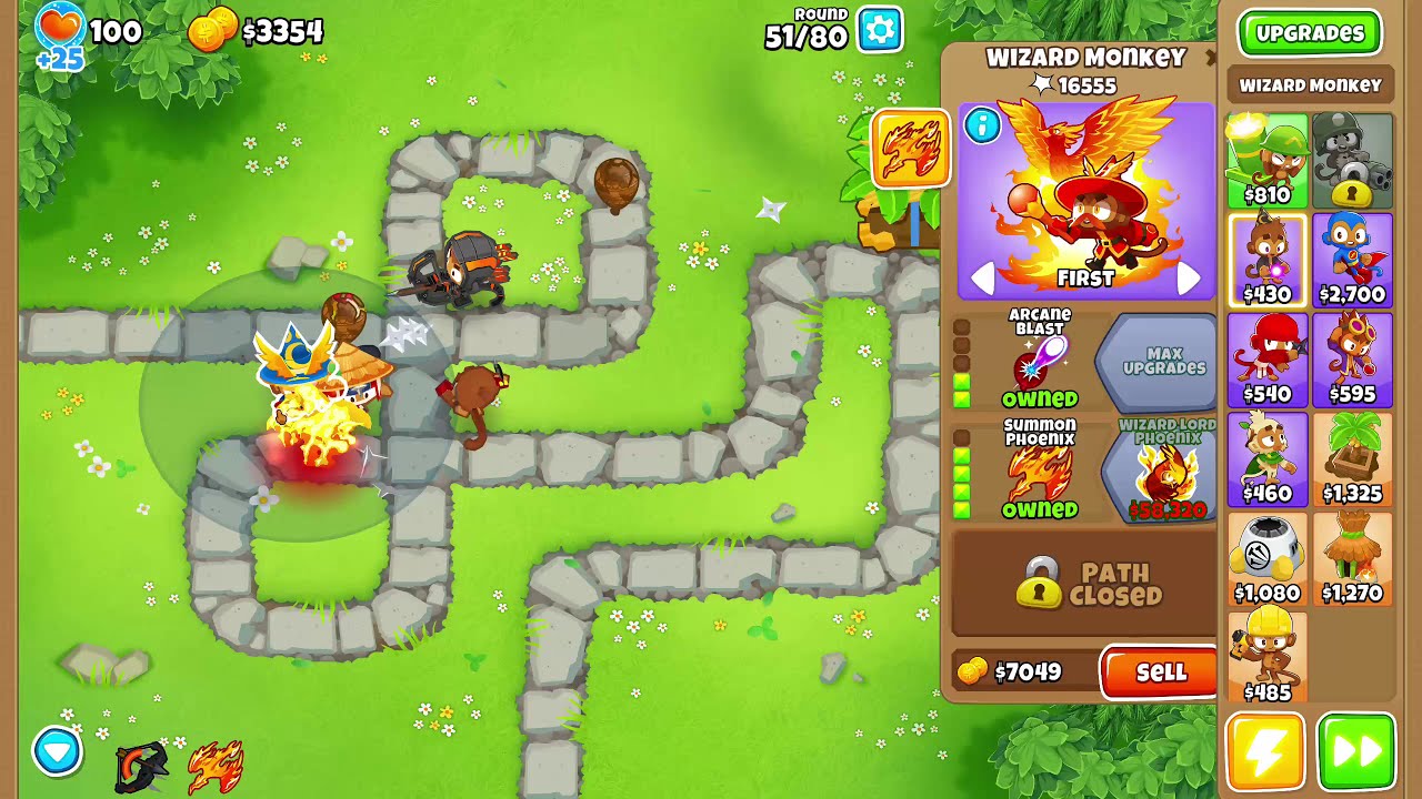 Bloons TD 6 - Monkey Meadow [1440p] [HARD] Gameplay (No Commentary)