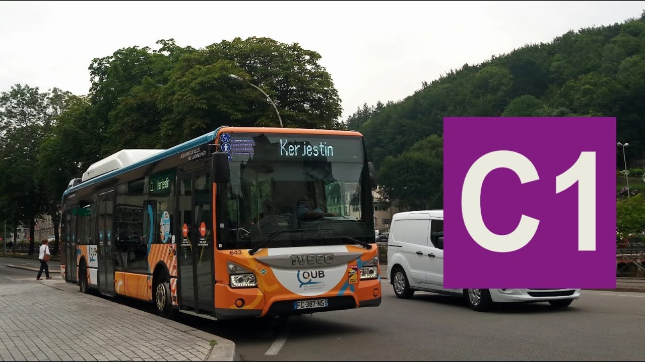 Iveco Urbanway 12 GNV N°643 - Ligne C1 entre Moulin Landes et Ergué-Armel Brg - Réseau QUB - Quimper