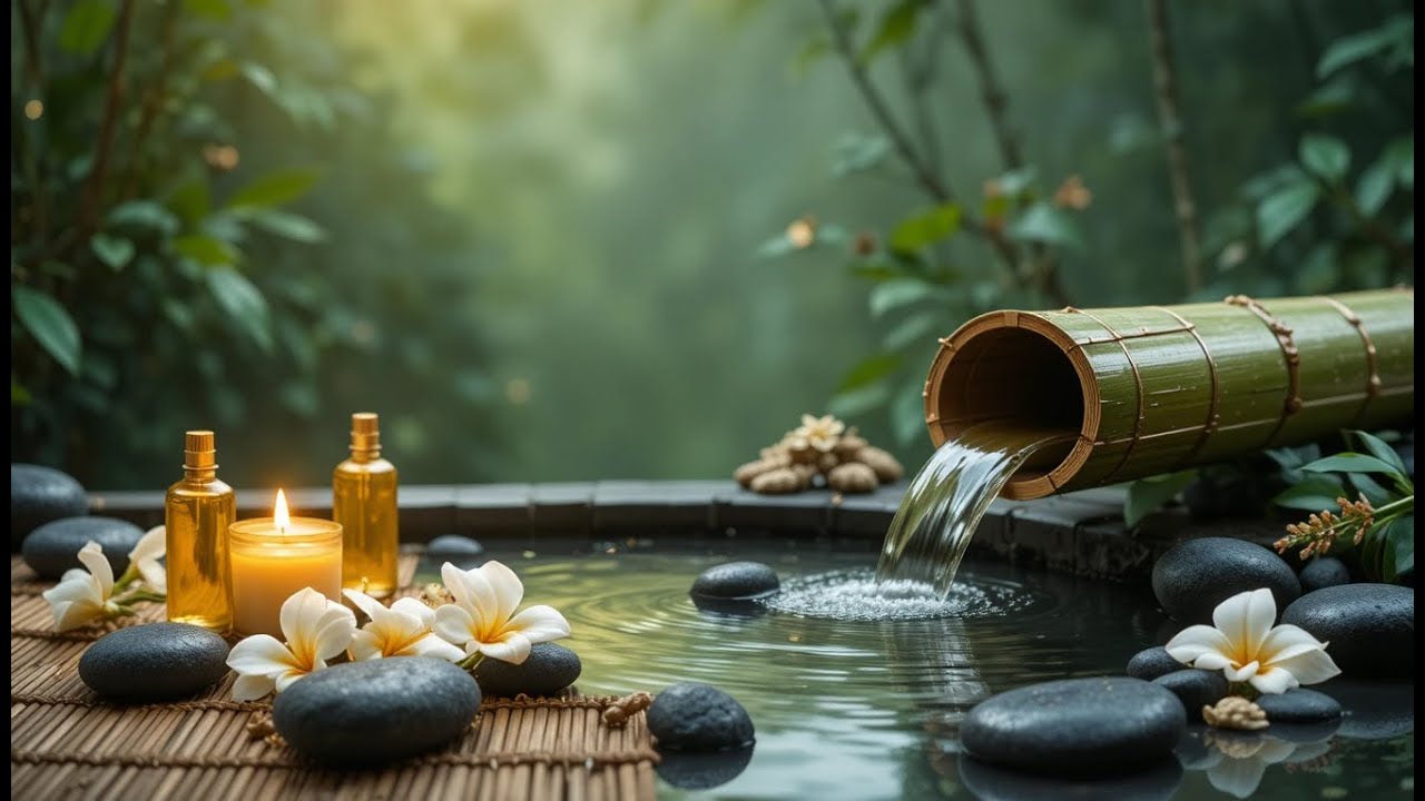 Relaxing Music + Water Sounds for Sleep 🌿 Deep Healing Music for Meditation, Soft Piano Music