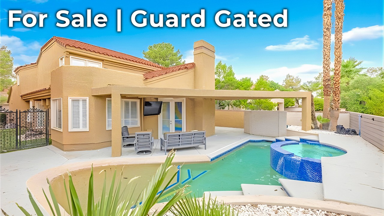 Дом с бассейном на продажу в Лас-Вегасе | Охраняемый жилой комплекс с полем для гольфа | Частный ...
