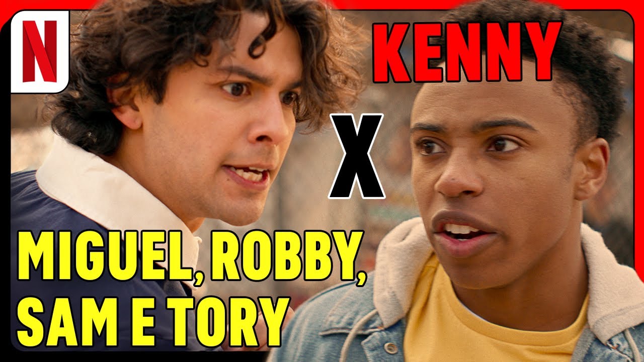 Miguel, Robby, Sam e Tory LUTAM contra Kenny no parque | Cobra Kai | Netflix Brasil