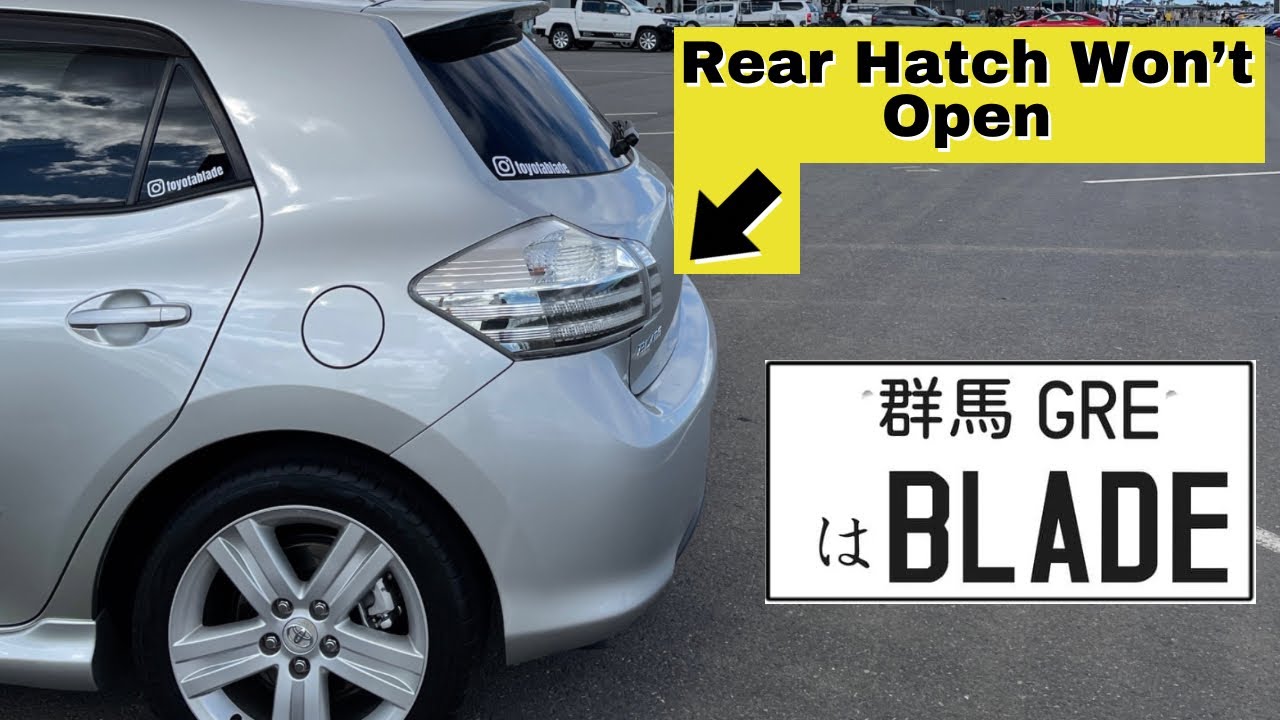 Stuck Toyota Blade Hatch? Don't Panic! Secret Release Trick (DIY Fix Included)