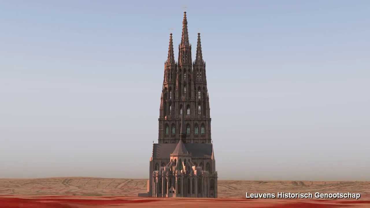 Saint Peter's church, Leuven (Louvain), Belgium - what it should look like (POVRay animation)