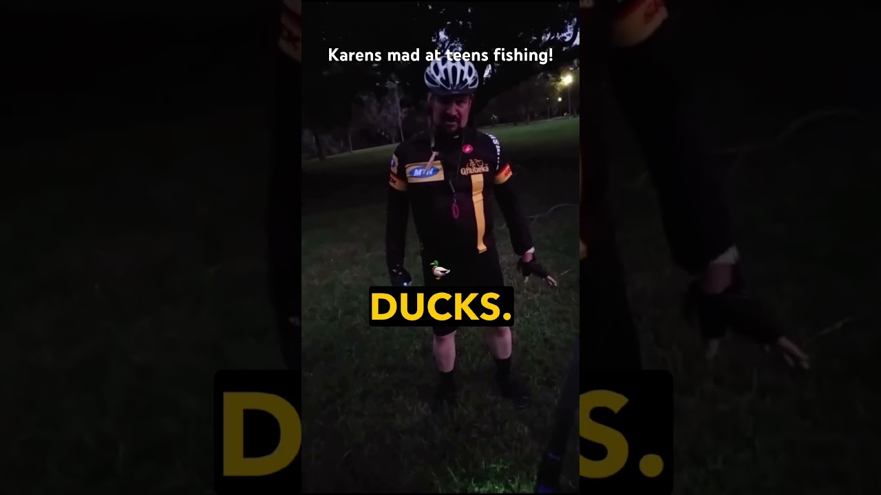 И снова то же самое, но на этот раз ночью в парке, когда этих подростков застали за рыбалкой! 