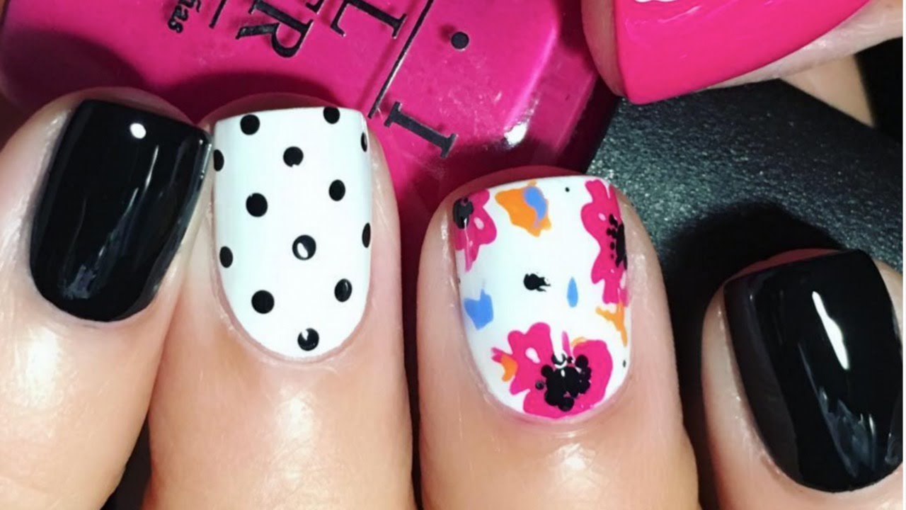 EASY NAIL ART | Dots & Watercolor Flowers | Young Wild and Polished