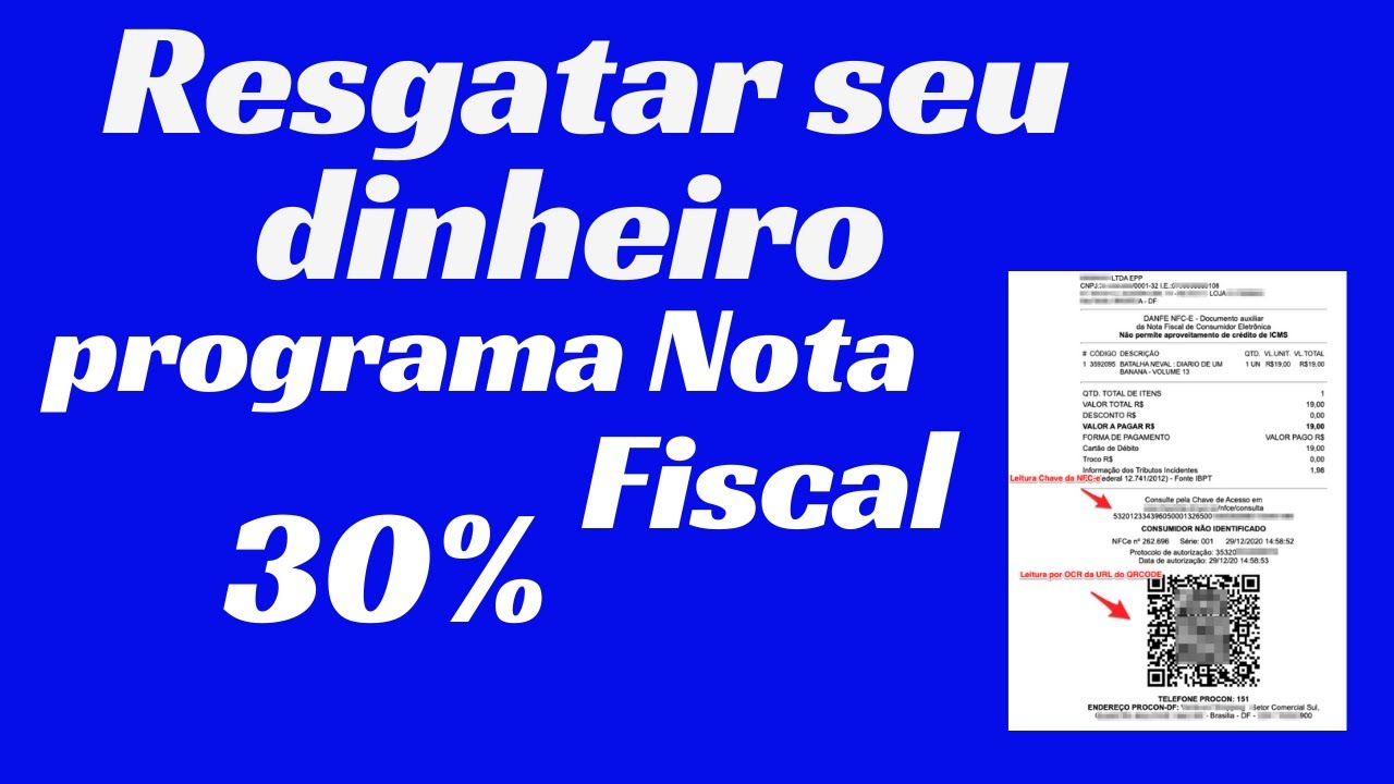 GANHAR RESGATAR SEU DINHEIRO NA NOTA FISCAL SEU DIREITO 30%  20% 40% FACIL