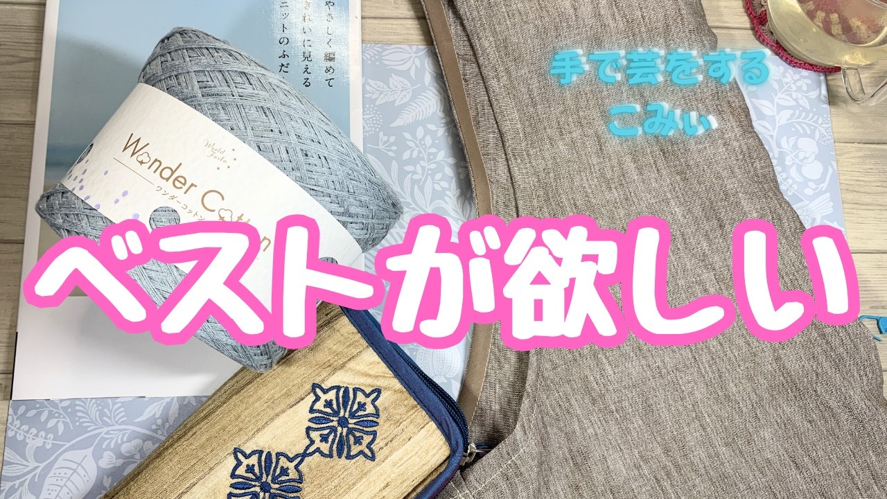 ベストが欲しい【本日の手芸】today's handicraft