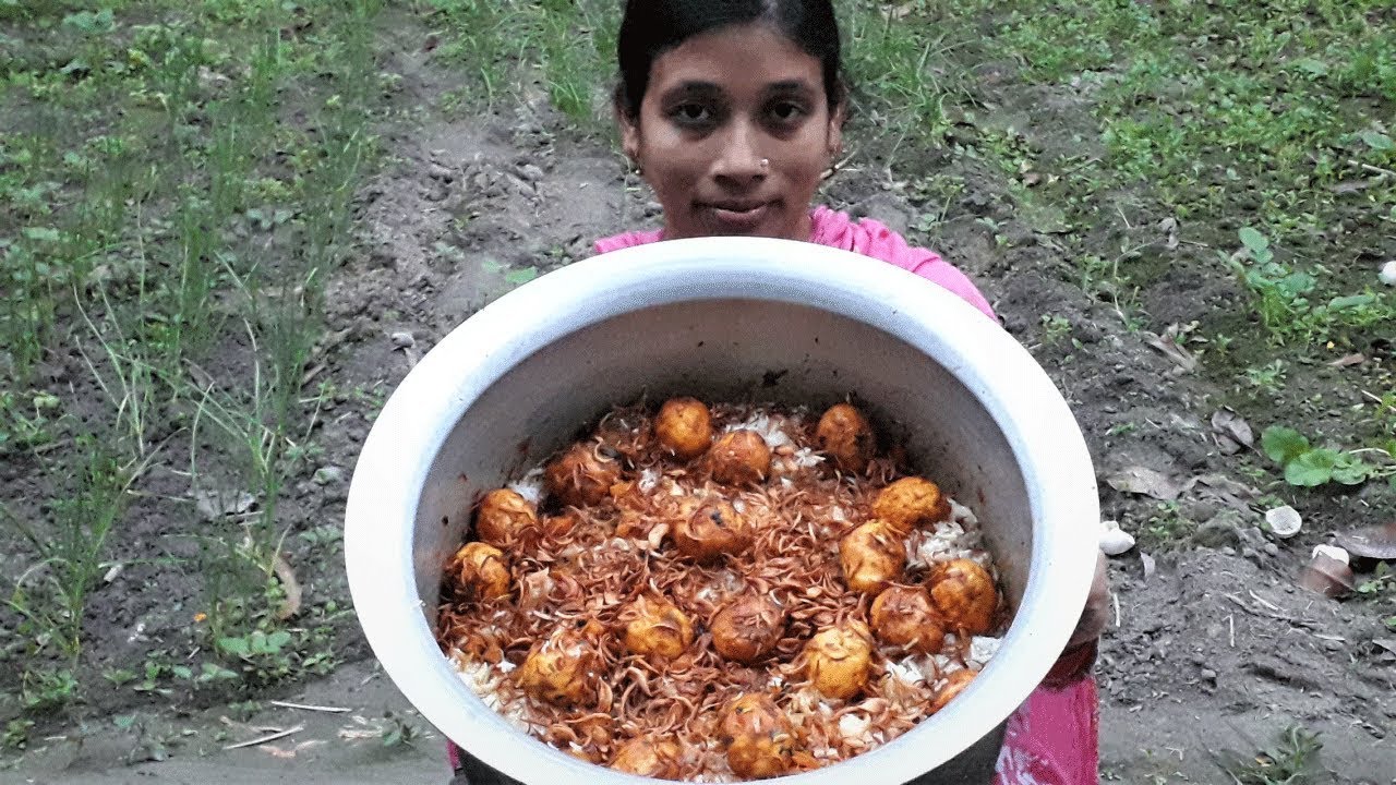 Eggs Biryani Recipe | Aanda Biriany | Dimer Biryani Recipes Cooking By Street Village Food