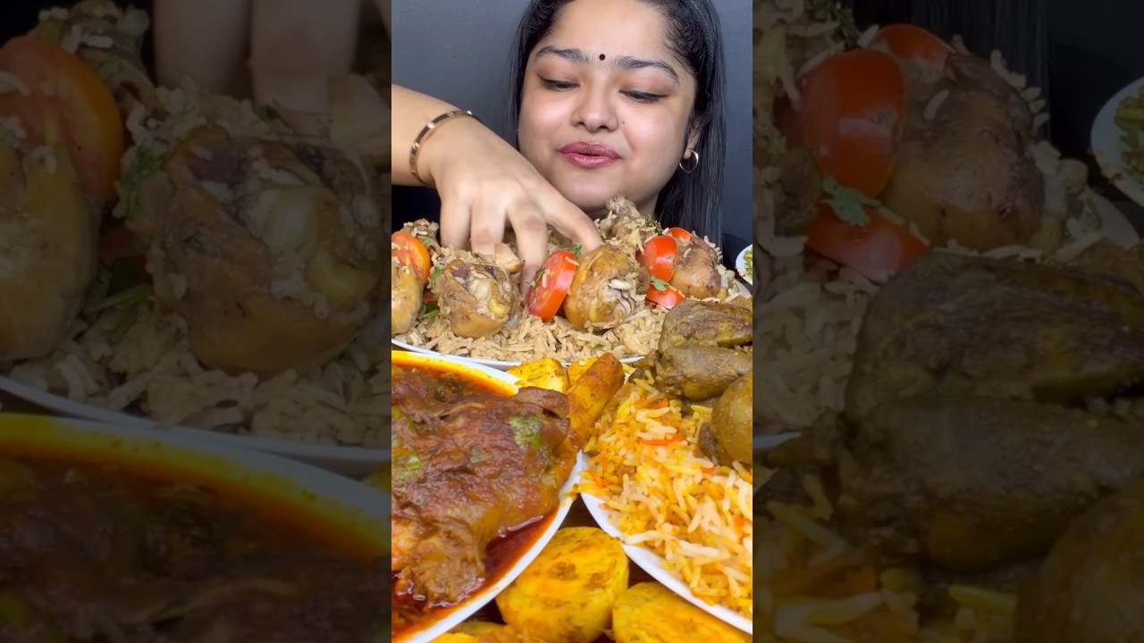 Eating Chicken Biriyani, Extra Gravy Eating Shorts 