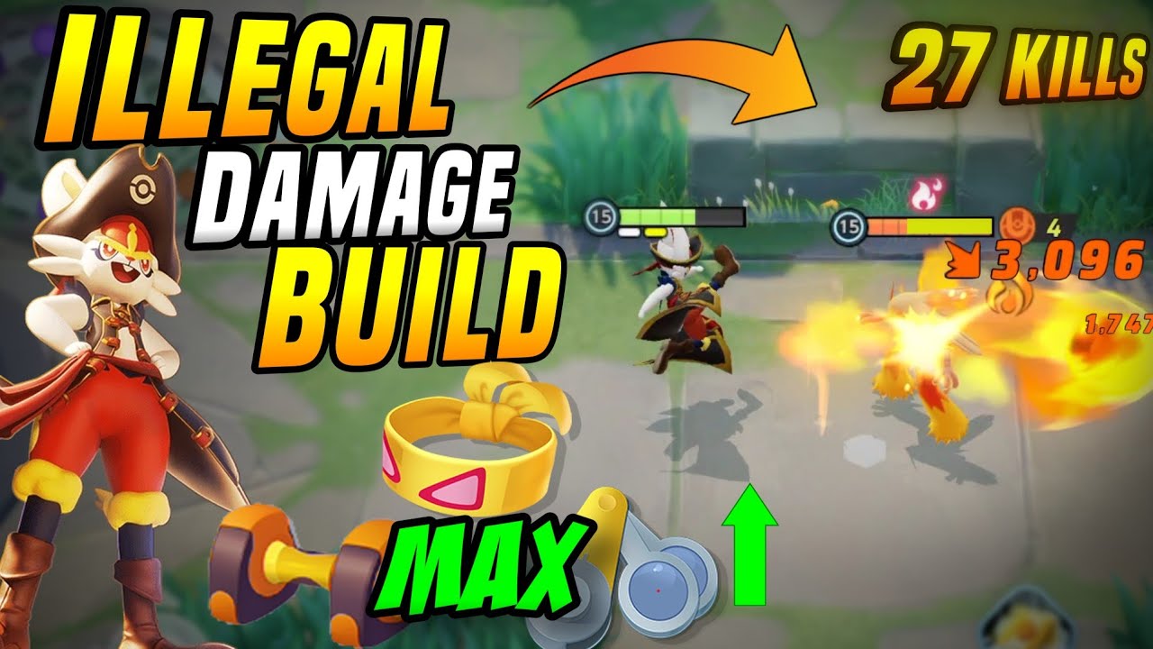 The Damage of cinderace is totally Broken with Full Max Held item! 27 Kills | Pokemon unite