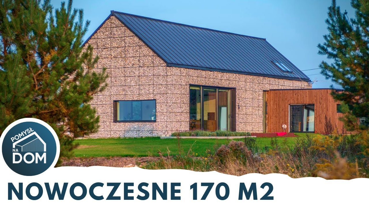 Nowoczesna stodoła wpisana w otoczenie. Oryginalna elewacja z KOSZY GABIONOWYCH - Pomysł na Dom #43