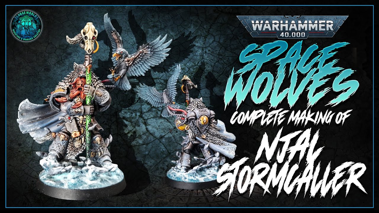 Painting a WARHAMMER 40K NJAL STORMCALLER [TIMELAPSE] #miniaturepainting #warhammer40k