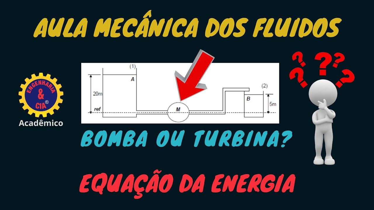 Exercicio Equação da Energia | Bomba ou Turbina ? | Mecanica dos fluidos | Fenômenos de Transporte