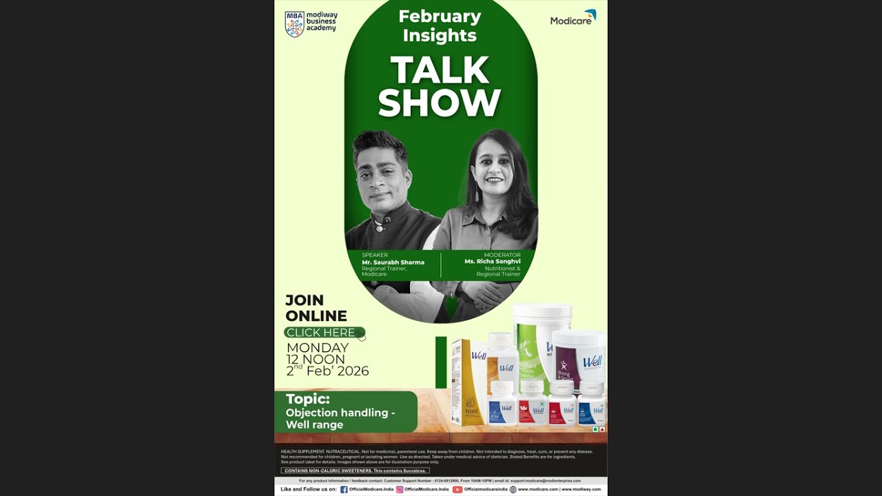 Talk show on Objection handling - WELL range