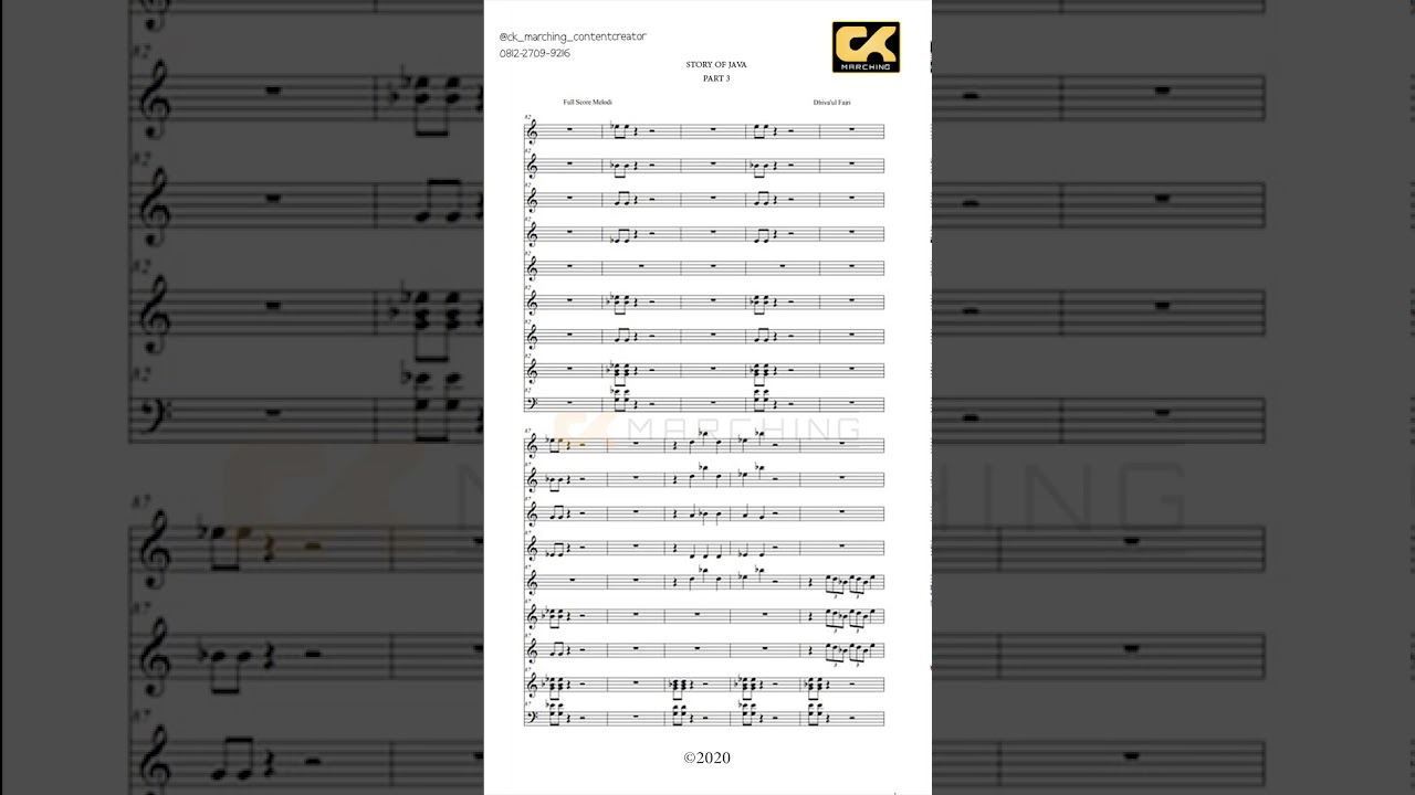 ARRANSEMEN DRUMBAND SD - Story of Java 