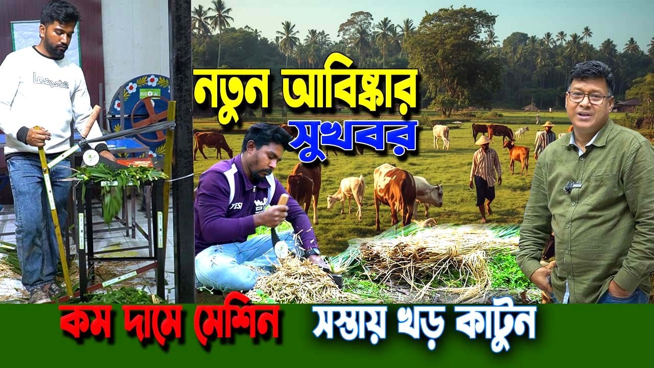 অভাবনীয় আবিষ্কার! কম দামে খড় কাটার মেশিন | গরু ও ছাগল খামারিদের জন্য দারুণ সমাধান