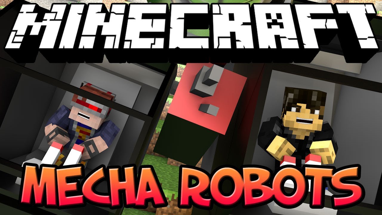 Minecraft Mod Showcase : MECHAS Mod (FLANS MOD ROBOT TITANS)