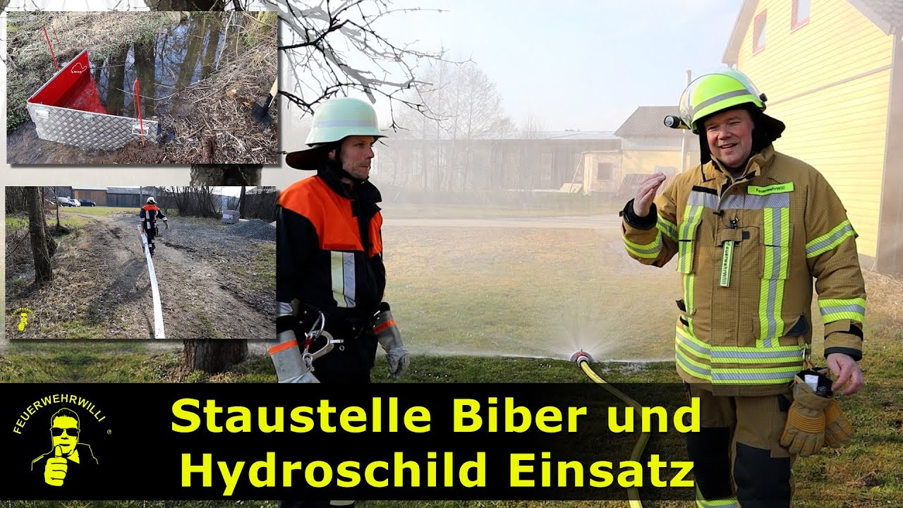 Staustelle Biber und Hydroschild Einsatz