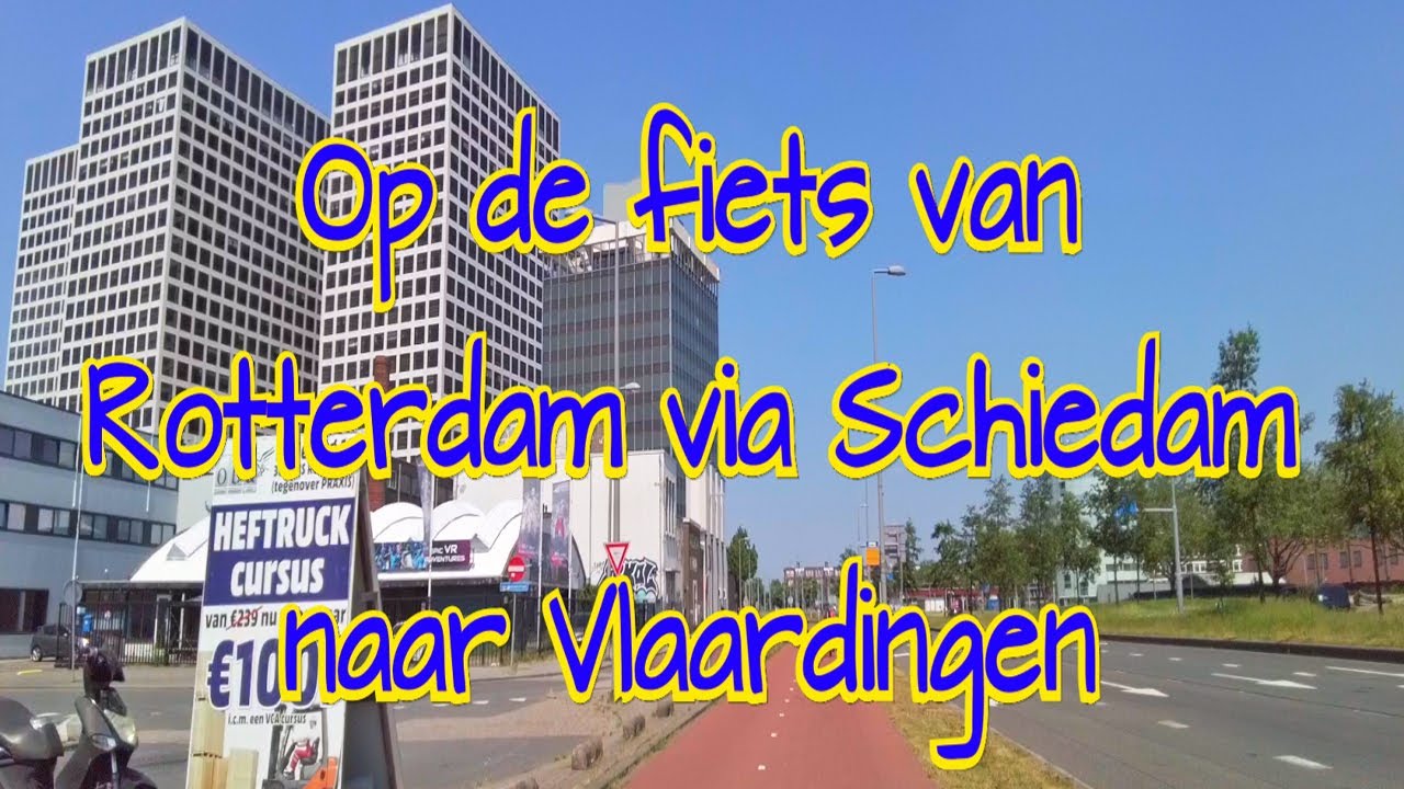 На велосипеде из Роттердама через Схидам во Влардинген, голландский комментарий, в HD