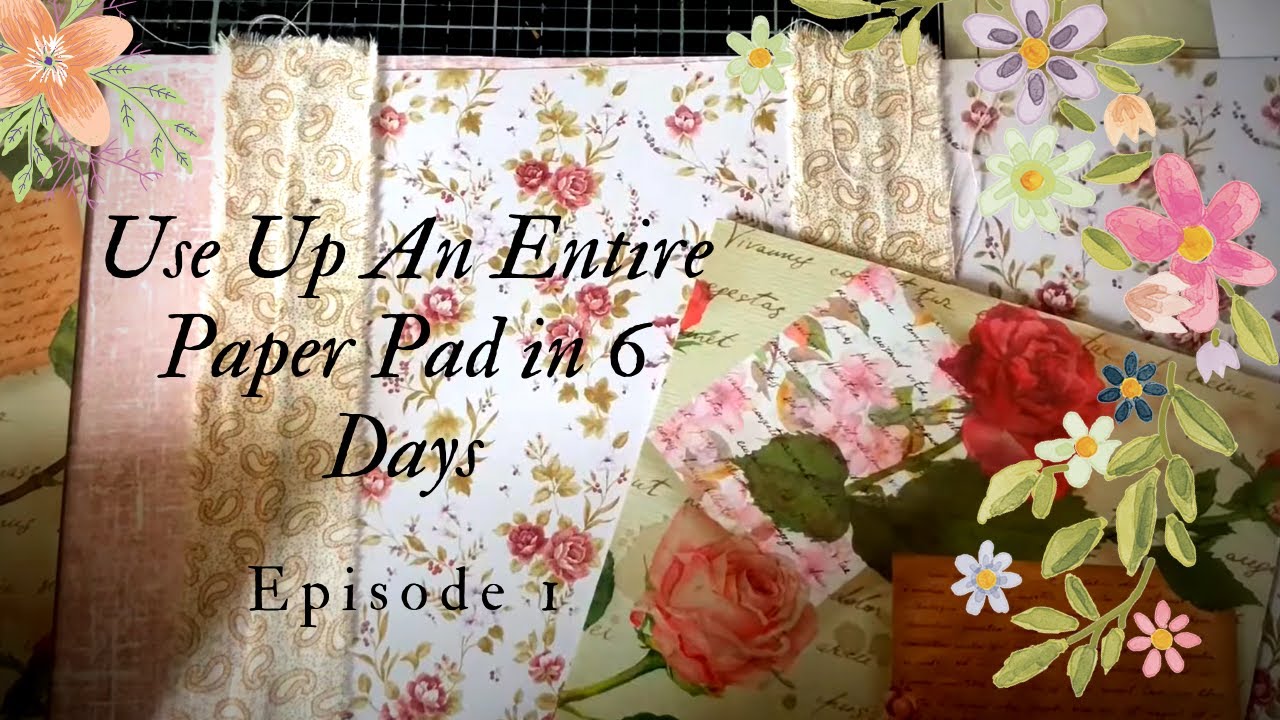 Use Up 12 x 12 Paper Pad Ep 1 - Accordion Junk Journal Book