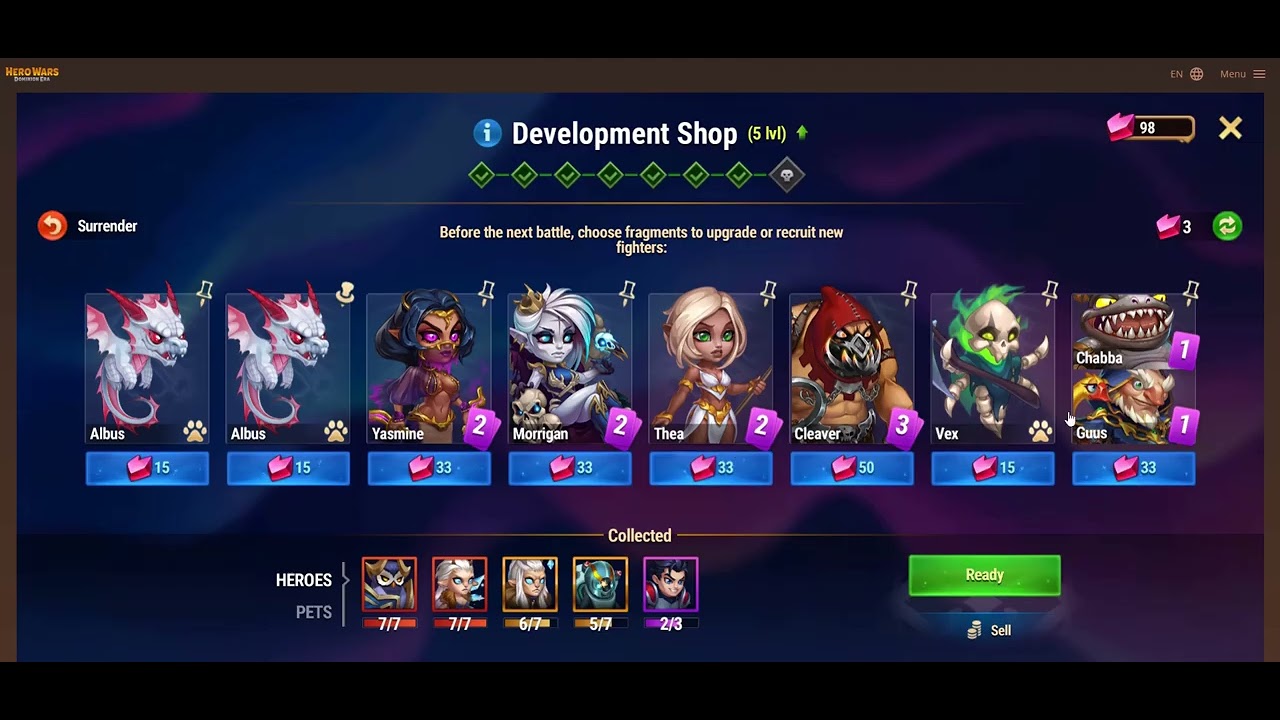 Hero Wars - 5th level and strategy of WAY of FREEDOM Feb 2026 lvl 5 of 7