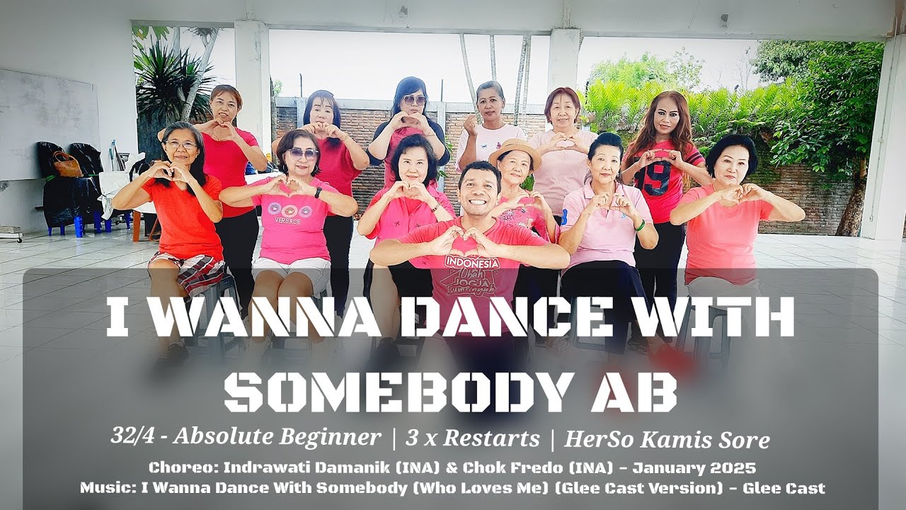 I Wanna Dance With Somebody AB Line Dance | Absolute Beginner | Indrawati Damanik & Chok Fredo (INA)