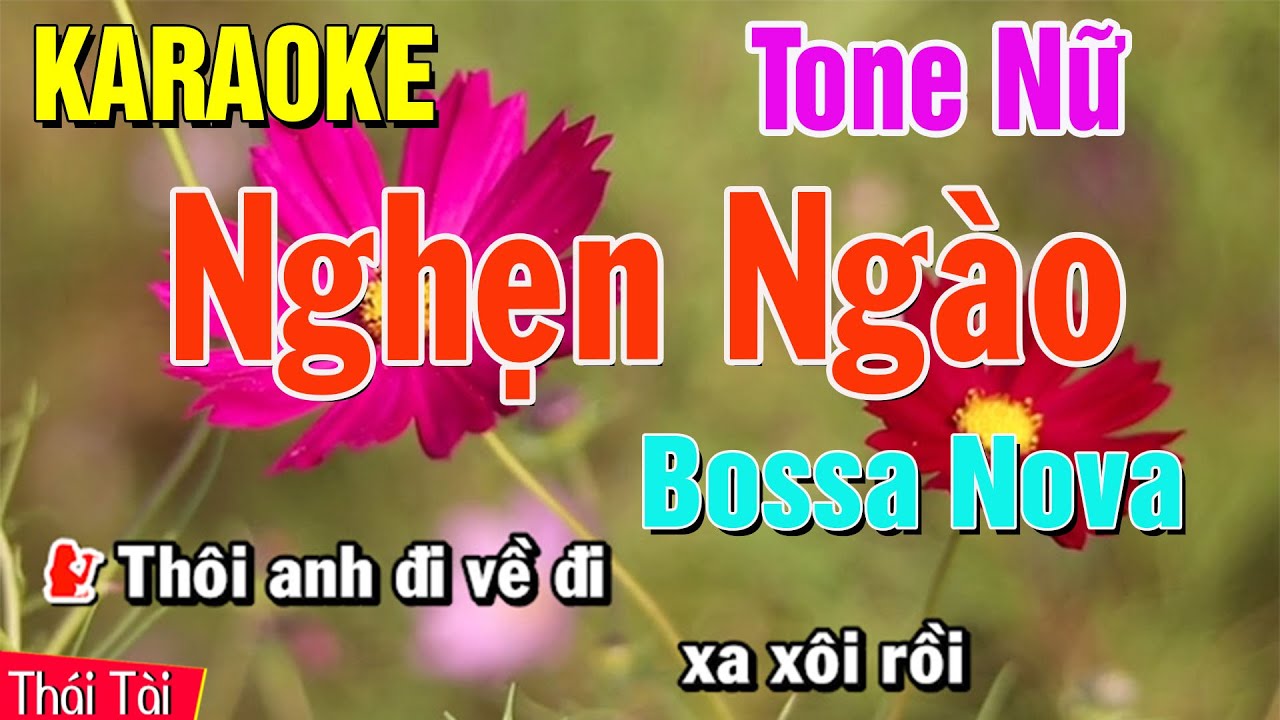 Nghẹn Ngào Karaoke Tone Nữ | Điệu Bossa Nova | Thái Tài