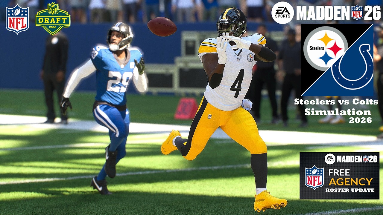 Madden 26: Steelers против Colts, регулярный сезон, 12-я неделя (обновленные составы Madden 27), ...