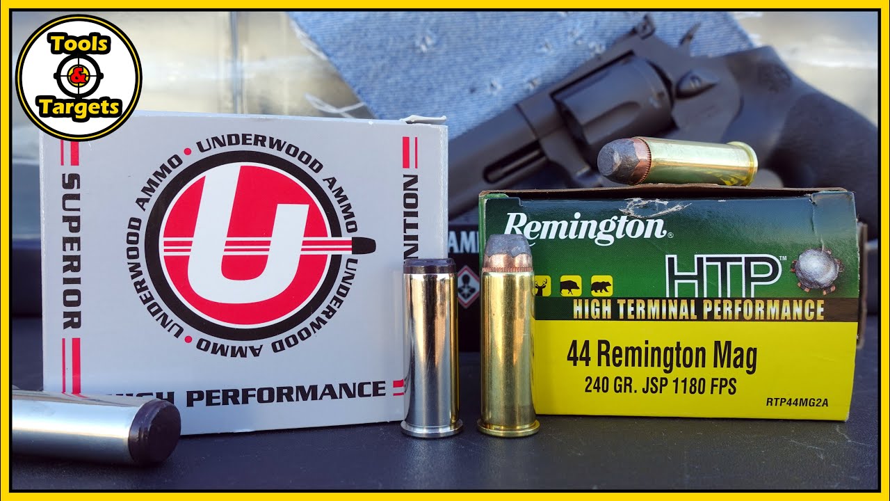 HARD vs SOFT!...44 Magnum Underwood Wadcutter vs HTP Soft Point Ballistic Gel AMMO Test!