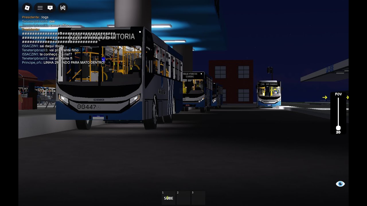Movimentação de Ônibus no Terminal Oeste Roblox