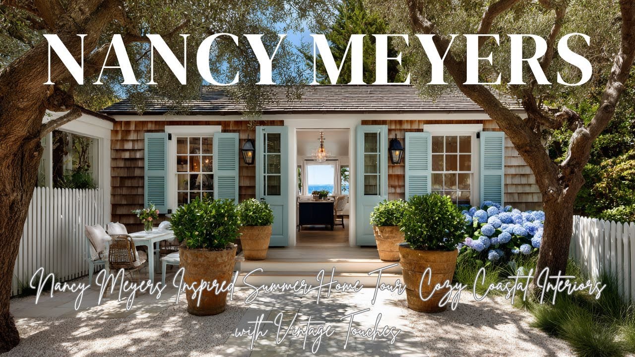 Nancy Meyers Inspired Summer Home Tour | Cozy Coastal Interiors with Vintage Touches