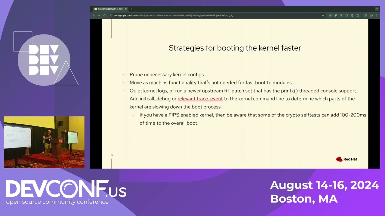 Accelerating Linux Boot Time: Techniques and Strategies for Optimal Performance - DevConf.US 2024